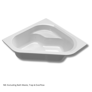 Bath 1350 Piazza Corner White
