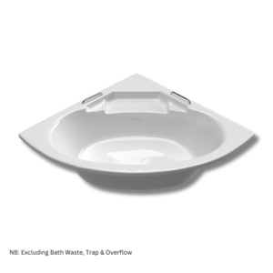 Bath Pyramid Corner White 1500mm