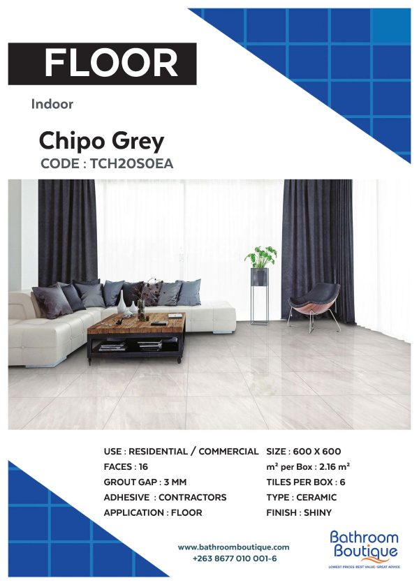 FT 60x60 S Chipo Grey Eco 2.16M2 - Image 4