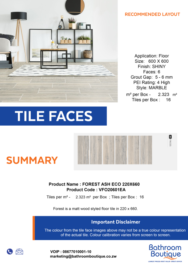 FT 280x710 V Forest Ash Eco 2.187m2 - Image 3