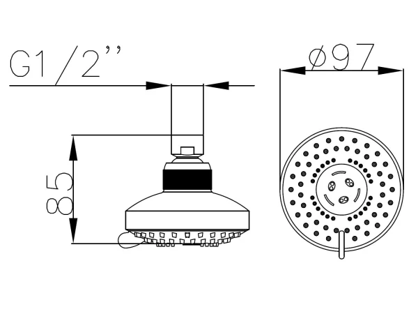 ITD Shower Rose 3 Function - Image 2