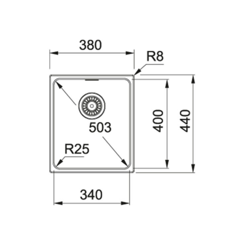 PL Sink Maris Single Bowl 49x44x18cm Bathroom Boutique Harare