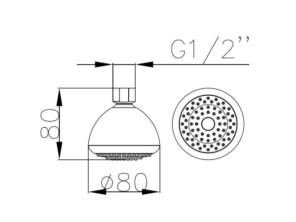 ITD Shower Rose 1 Function - Image 2