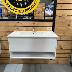 V Congo White W/Hung Cab & Basin 900mm